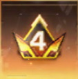 golden badge with number 4